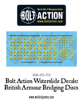 Bolt Action British Armour Bridging discs decal sheet